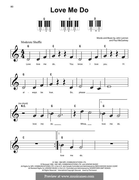 Love Me Do (The Beatles) por J. Lennon, P. McCartney em músicaNeo
