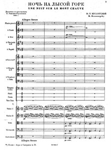 Night on Bald Mountain: partitura completa by Modest Mussorgsky