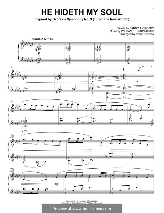 He Hideth My Soul: Para Piano by William (James) Kirkpatrick