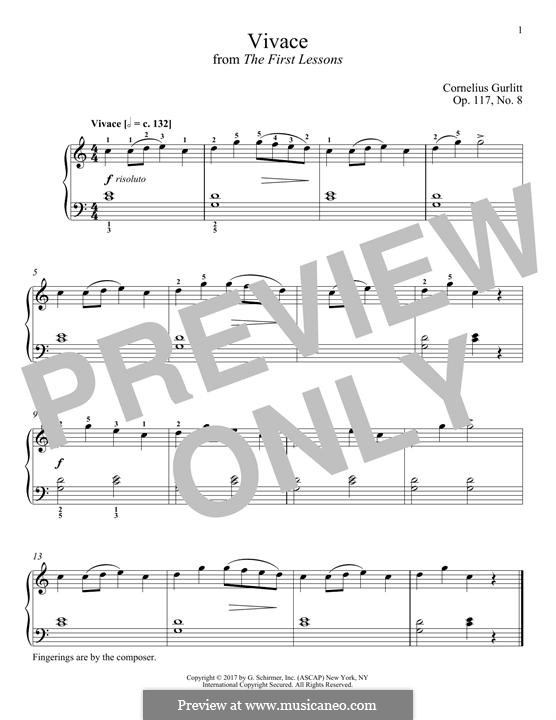 Angfangs-Stunden, Op.117: No.8 Vivace by Cornelius Gurlitt