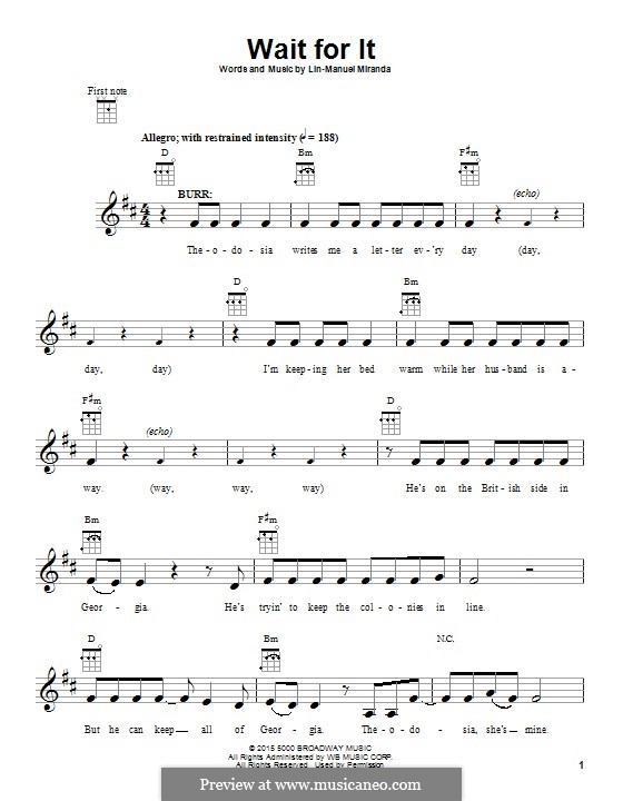 wait for it hamilton letra