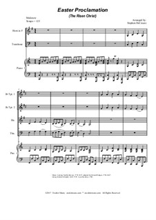 Easter Proclamation (The Risen Christ): para quarteto de bronze by Georg Friedrich Händel, Ludwig van Beethoven, folklore