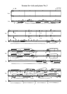 Viola sonata No.3, MVWV 1138: Viola sonata No.3 by Maurice Verheul