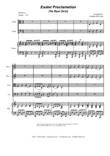 Easter Proclamation (The Risen Christ): para quartetos de cordas by Georg Friedrich Händel, Ludwig van Beethoven, folklore