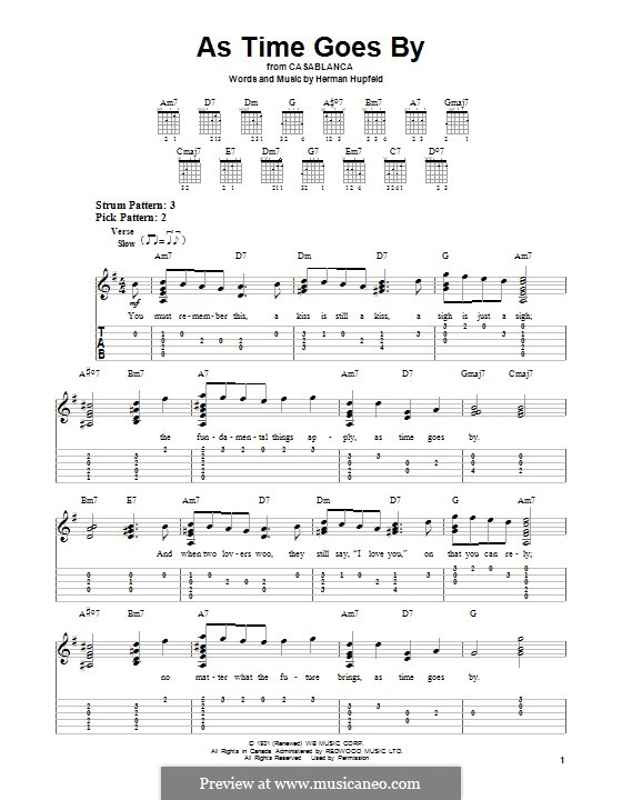 As Time Goes By: Para guitarra com guia by Herman Hupfeld