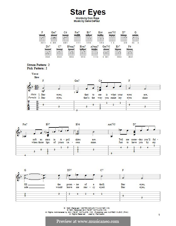 Star Eyes (Jimmy Dorsey): Para guitarra com guia by Gene de Paul