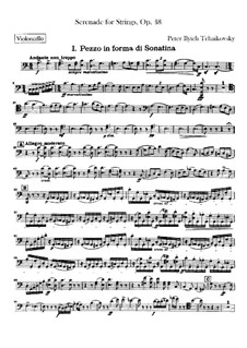 Serenade for String Orchestra, TH 48 Op.48: Parte Violoncelo by Pyotr Tchaikovsky