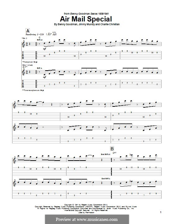 Air Mail Special (Benny Goodman & His Orchestra): Para guitarra com guia by Benny Goodman, Charlie Christian, Jimmy Mundy