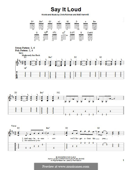 Say It Loud (Sanctus Real) por C. Rohman, M. Hammitt em músicaNeo