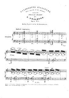 Six Pieces, Op.36: No.5 Canzonette italienne by Sigismond Thalberg