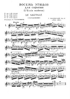 L'école moderne. Eight Etudes for Violin, Op.10: set completo by Henryk Wieniawski