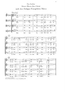 The St. Mark Passion: The St. Mark Passion by Ambrosius Beber