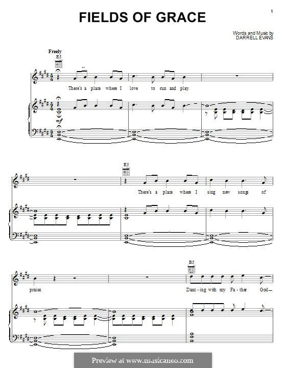 Fields of Grace: Para vocais e piano (ou Guitarra) by Darrell Evans