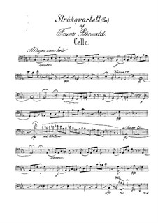 String Quartet No.3 in E Flat Major: parte violoncelo by Franz Berwald