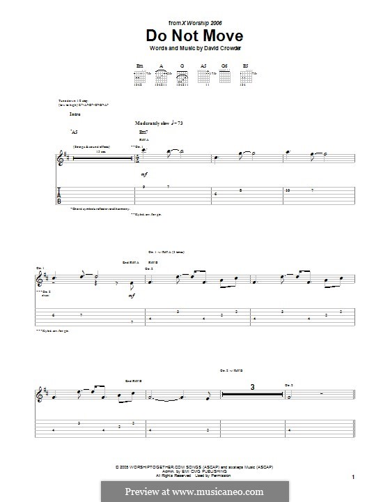 Do not Move (David Crowder Band): Para guitarra com guia by David Crowder