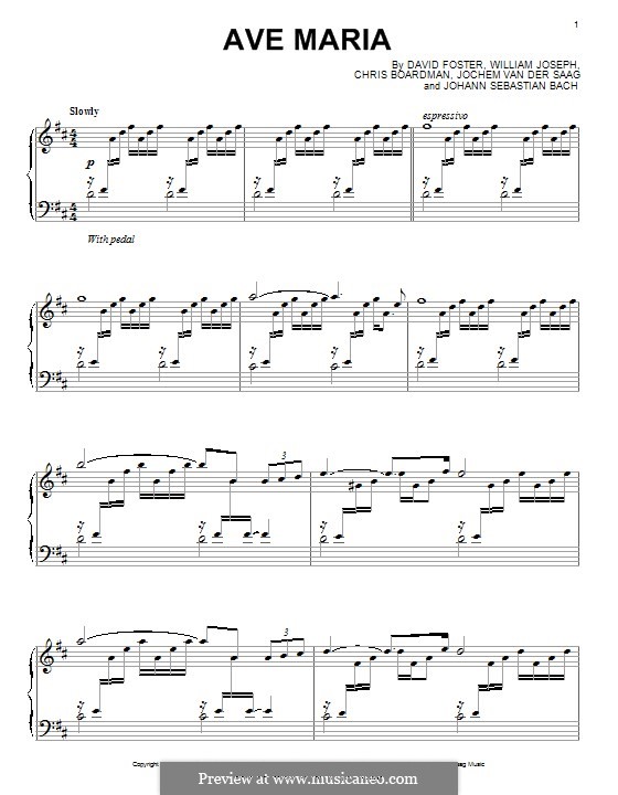 Ave Maria por D. Foster, J.v.d. Saag, W. Joseph, C. Boardman em músicaNeo