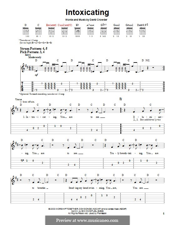 Intoxicating (David Crowder Band): Para guitarra com guia by David Crowder