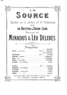La source, ou Naïla (The Spring): partitura para piano by Léo Delibes