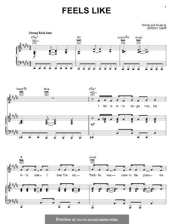 Feels Like: Para vocais e piano (ou Guitarra) by Jeremy Camp