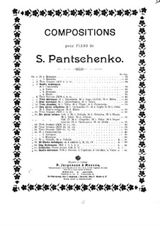 Four Pieces, Op.63: quatro peças by Semën Panchenko