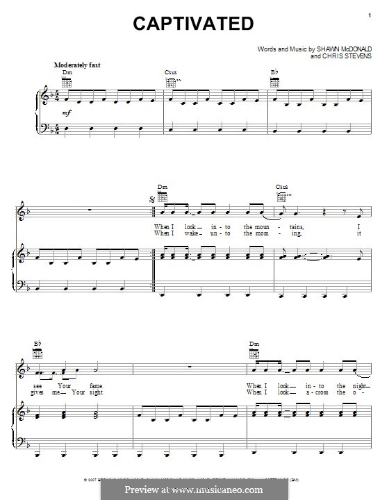 Captivated: Para vocais e piano (ou Guitarra) by Chris Stevens, Shawn McDonald