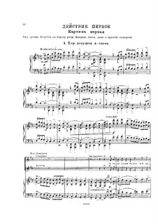 Mazepa, TH 7: Act I, No.1-6 – piano-vocal score by Pyotr Tchaikovsky