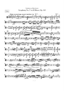 Complete Symphony: parte violas by Ludwig van Beethoven