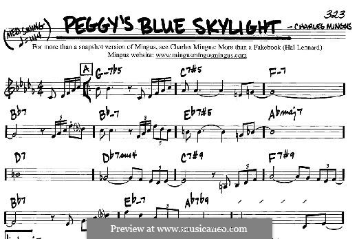 Peggy's Blue Skylight: For any instrument by Charles Mingus