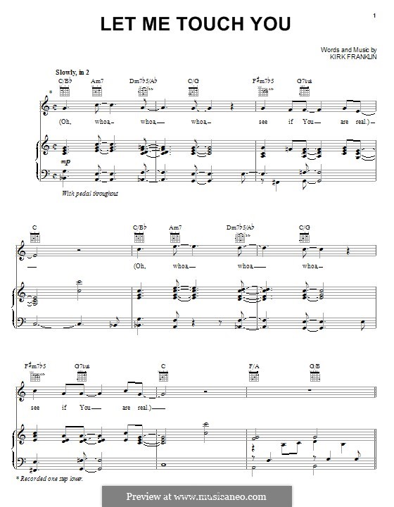 Let Me Touch You: Para vocais e piano (ou Guitarra) by Kirk Franklin