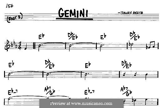 Gemini: For any instrument by Jimmy Heath