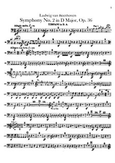 Complete set: Peça para Timpano by Ludwig van Beethoven
