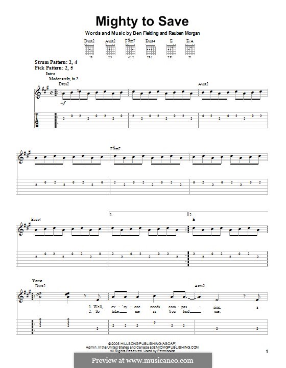 Mighty to Save (Hillsong UNITED): Para guitarra com guia by Ben Fielding, Reuben Morgan