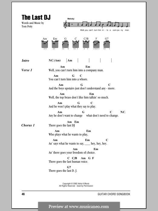 The Last DJ (Tom Petty and The Heartbreakers): Letras e Acordes by Tom Petty