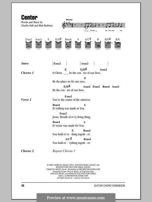 Center: Letras e Acordes by Matt Redman