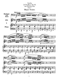 Twenty-Four Vocalises for Alto, Baritone and Bass, Op.81: For alto, baritone and bass by Heinrich Panofka
