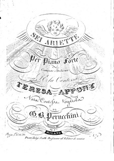 Six Ariettas, Op.5: Six Ariettas by Giovanni Battista Perucchini