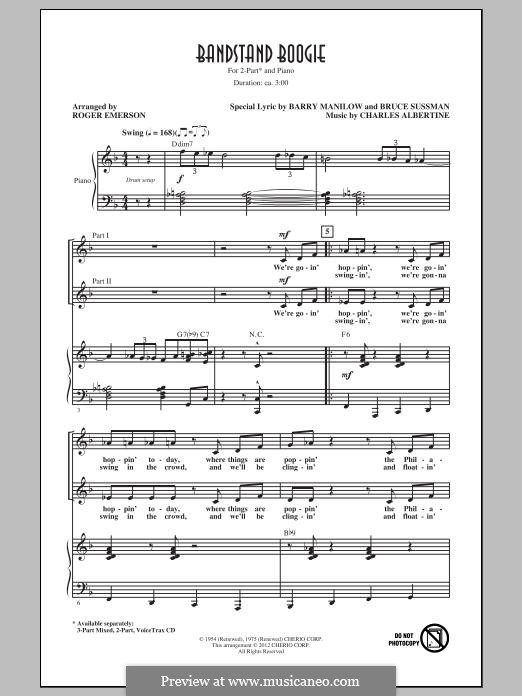 Bandstand Boogie: para coro misto by Charles Albertine
