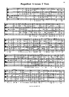 Magnificat for Four Voices: Magnificat for Four Voices by Steffano Bernardi