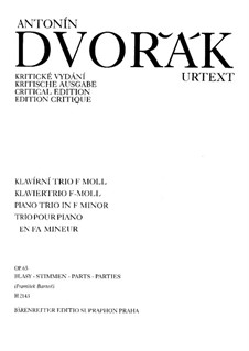 Piano Trio No.3 in F Minor, B.130 Op.65: Piano Trio No.3 in F Minor by Antonín Dvořák