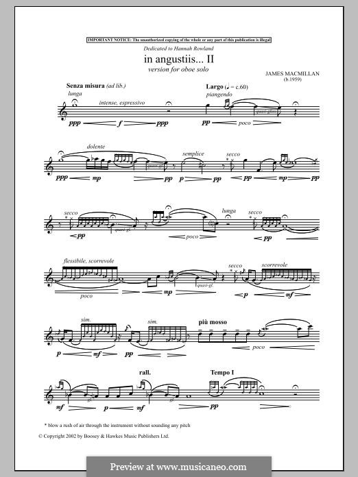 In Angustiis: para violoncelo by James MacMillan
