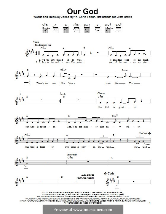 Our God: Para guitarra com guia by Chris Tomlin, Jesse Reeves, Jonas Myrin, Matt Redman