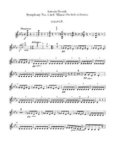 Symphony No.1 in C Minor 'The Bells of Zlonice', B.9 Op.3: violino parte II by Antonín Dvořák