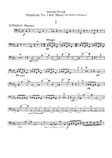 Symphony No.1 in C Minor 'The Bells of Zlonice', B.9 Op.3: Parte contrabaixo by Antonín Dvořák