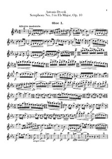 Symphony No.3 in E Flat Major, B.34 Op.10: Cor anglais and oboes part by Antonín Dvořák