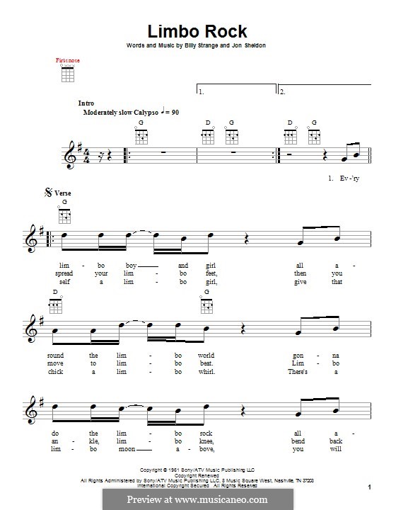 Limbo Rock: para ukulele by Billy Strange, Jon Sheldon