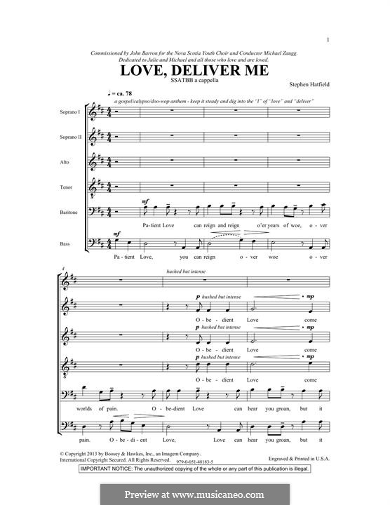 Love Deliver Me: para coro misto by Stephen Hatfield