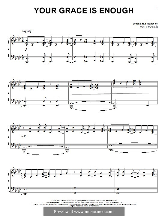 Your Grace is Enough por M. Maher Partituras on músicaNeo