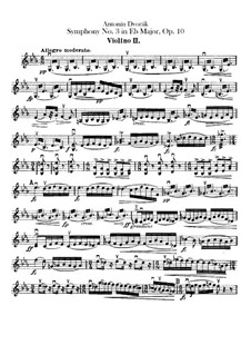 Symphony No.3 in E Flat Major, B.34 Op.10: violino parte II by Antonín Dvořák