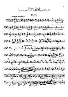 Symphony No.3 in E Flat Major, B.34 Op.10: parte violoncelo by Antonín Dvořák
