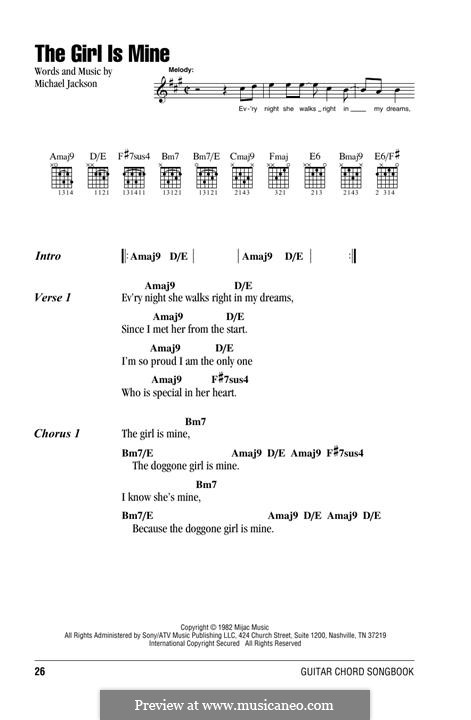 The Girl Is Mine: Letras e Acordes by Michael Jackson